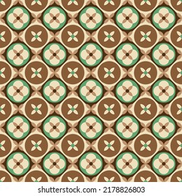 Geometric elements retro styled pattern background.