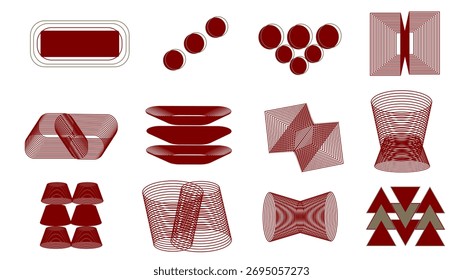 geometric elements set, background design