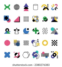 Geometric Elements and Shapes for Creative Design Vector Set