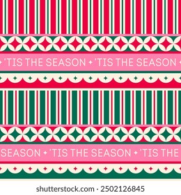 Geometric elements with stripes pattern design for Christmas and new year background.