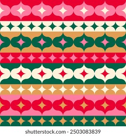 Geometric elements with stripes pattern design for Christmas and new year background