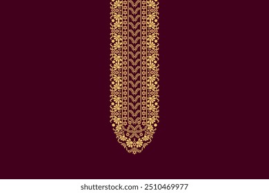 Geometric elements vector necklines embroidery for decoration and fabric 