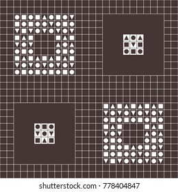 Geometric elements Vector pattern. Hipster fashion style. Pattern of repeating colored squares