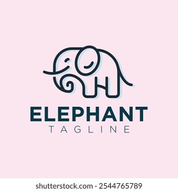 Vector de diseño de logotipo de elefante geométrico