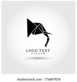 Geometric Elephant Symbol & Icon Logo Vector Template