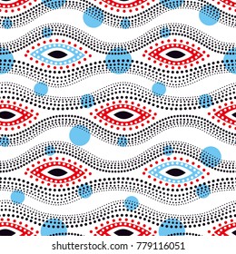 Geometric elliptical pattern like a pair of eyes for textile pattern,fashion print,fabric design