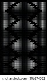 Geometric embellished fashion artwork for garments on dark background