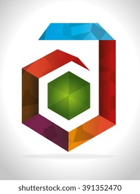 geometric emblem icon design 
