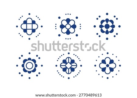 Geometric emblem for your project. Simple contour vector element for pattern, badge, insignia.