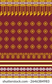 Geometric embroidery design, pixel fabric, ethnic pattern, cross stitch, design for tile, fabric, tapestry, vector, illustration, abstract,background, seamless