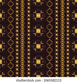 Geometric embroidery style. Ethnic seamless pattern. Abstract aztec background. Digital or wrapping paper. Textile design. Boho ornament vector.