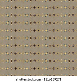 Geometric embroidery style. Ethnic seamless pattern. Abstract aztec background. Digital or wrapping paper. Good for web, print and textile design. Boho ornament vector.