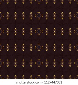 Geometric embroidery style. Ethnic seamless pattern. Abstract aztec background. Digital or wrapping paper. Boho ornament vector.