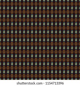 Geometric embroidery style. Ethnic seamless pattern. Abstract aztec background. Digital or wrapping paper. Good for web, print and textile design. Boho ornament vector.