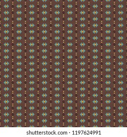 Geometric embroidery style. Ethnic seamless pattern. Abstract aztec background. Digital or wrapping paper. Good for web, print and textile design. Boho ornament vector.