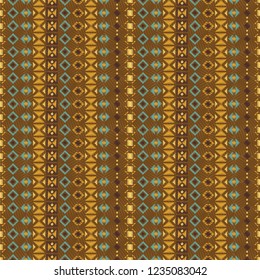 Geometric embroidery style. Ethnic seamless pattern. Abstract aztec background. Digital or wrapping paper. Good for web, print and textile design. Boho ornament vector.
