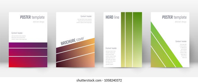 Geometric emotional template for Brochure, Annual Report, Magazine, Poster, Corporate Presentation, Portfolio, Flyer. Alluring gradient cover page.