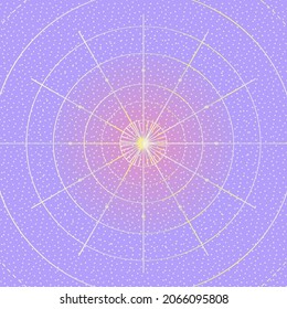 Geometric esoteric background, cosmos digital vector art.