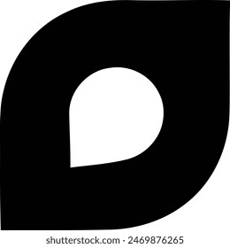 Geometric Essence, Exploring the Black Diamond Shape with Central Void.