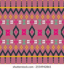 Geometric ethic pattern seamless design for background and wallpaper