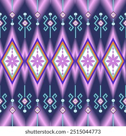 Geometric Ethics  pattern Native American tribal Navajo Navy vector 