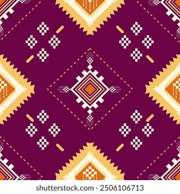 Geometric ethince seamless, navajo, used as a background or wallpaper and fabric patterning. clothing. Abstract. Geometric.