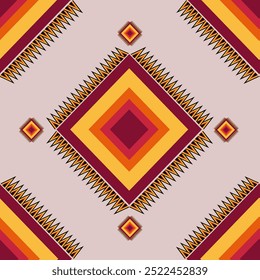 Padrão étnico geométrico, Vetor, Padrão nativo americano, Design navajo, Nativo americano, Plano de fundo geométrico, Cor de moda, Padrão contínuo