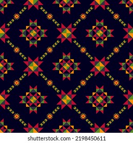 Geometric ethnic abstract American African art. Aztec fabric carpet boho mandalas textile decor wallpaper. Decorations native folk tribal traditional embroidery vector background 