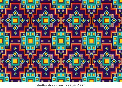 Geometric ethnic, African ikat paisley embroidery. Navajo, seamless pattern traditional, Aztec style abstract vector, Chevron embroidery illustration, Diagonal ikat, Design for printing business.