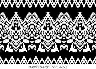 Geometric ethnic, African Ikat paisley embroidery. Navajo, seamless pattern traditional,tribal motifs abstract vector, Chevron embroidery illustration,Diagonal ikat, Design for printing business.