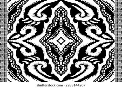 Geometric ethnic, African Ikat paisley embroidery. Navajo, seamless pattern traditional,tribal motifs abstract vector, Chevron embroidery illustration,Diagonal ikat, Design for printing business.