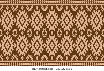 geometric ethnic african seanless pattern traditional two color dark brown light brown design for background,carpet,wallpaper, clothing,bartik,fabric,vector,illustration,embroidery style