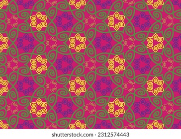 Geometric ethnic art pattern details design for wallpaper or  background and print for decorate new work fabric and other art design.