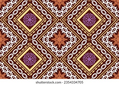 Geometric ethnic aztec embroidery style. Figure ikat oriental traditional art pattern.Design for ethnic background,wallpaper,fashion,clothing,wrapping,fabric,element,sarong,graphic,vector illustration