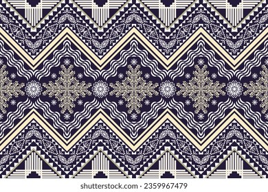 Geometric ethnic aztec embroidery style.Figure ikat oriental traditional art pattern.Design for ethnic background,wallpaper,fashion,clothing,wrapping,fabric,element,sarong,graphic,vector illustration.