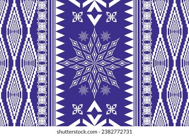 Geometric ethnic aztec embroidery style.Figure ikat oriental traditional art pattern.Design for ethnic background,wallpaper,fashion,clothing,wrapping,fabric,element,sarong,graphic,vector illustration.