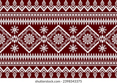 Geometric ethnic aztec embroidery style.Figure ikat oriental traditional art pattern.Design for ethnic background,wallpaper,fashion,clothing,wrapping,fabric,element,sarong,graphic,vector illustration.