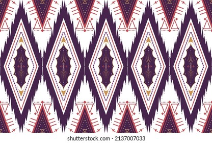 Geometric ethnic Aztec seamless pattern design. Design for background, wallpaper, carpet, fabric, clothing, scarf, handkerchief. Vector illustration.