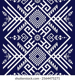 Geometric ethnic Aztec seamless pattern. Tribal Aztec texture. Design for background, carpet, wallpaper, clothing, wrapping, Batik, fabric, embroidery style.