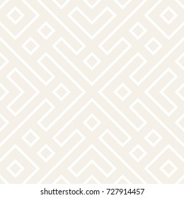 Geometric Ethnic Background Lattice. Stylish Subtle Texture. Vector Abstract Seamless Pattern.