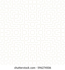 Geometric Ethnic Background With Symmetric Lines Lattice. Stylish Subtle Texture. Vector Abstract Seamless Pattern.