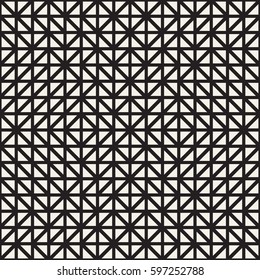 Geometric Ethnic Background With Symmetric Lines Lattice. Stylish Monochrome Texture. Vector Abstract Seamless Pattern.