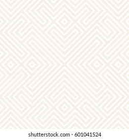 Geometric Ethnic Background With Symmetric Lines Lattice. Stylish Subtle Texture. Vector Abstract Seamless Pattern.