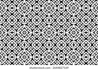Geometric ethnic black white pattern. Template, stencil for laser cutting metal, wood carving, coloring, stained glass, logo. Decorative ornaments of the East, Asia, India, Mexico, Aztec, Peru.