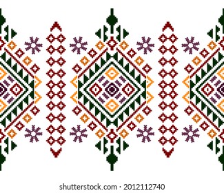 Geometric Ethnic Boho Pattern design for Embroidery Textile  
 Clothing Fabric 
    