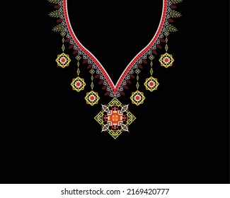 Geometric Ethnic collar oriental pattern traditional necklace embroidery design for fashion ethnic pattern collar African indian scandinavian mexican etc. 
