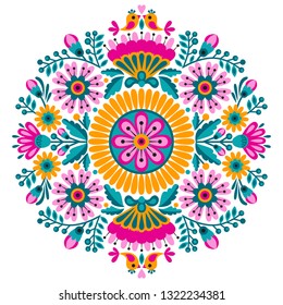 geometric ethnic decoration. Fashion mexican, navajo or aztec, native american ornament.  Colored vector design element for frame and border, textile, fabric or paper print. Vector illustration 