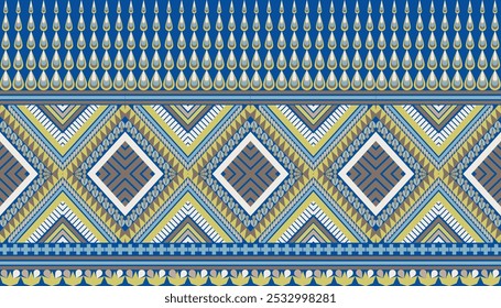 Geométrico, diseño étnico para decorativo, ropa, alfombra, fondo, tela, artesanía, tribal, cuadrado, sin costuras, retro, cortinas, geométrico tradicional, cojines étnicos, almohada, impresión, étnico, cuadrado