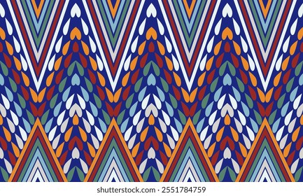 Geométrico, diseño étnico para decorativo, ropa, alfombra, fondo, tela, artesanía, tribal, cuadrado, sin costuras, retro, cortinas, geométrico tradicional étnico, cojines, almohada, impresión, funda de almohada