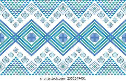 Geométrico, diseño étnico para decorativo, ropa, alfombra, fondo, tela, artesanía, tribal, cuadrado, sin costuras, retro, cortinas, geométrico tradicional étnico, cojines, almohada, impresión, funda de almohada